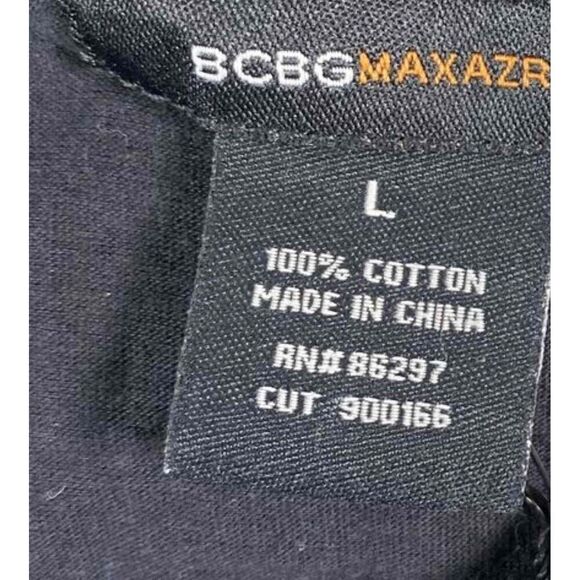 NEW BCBGMAXAZRIA Black Long Sleeve Sequin Accent Shirt Sz L - Picture 3 of 4